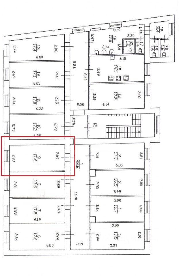 комната в Санкт-Петербурге по адресу: Реки Фонтанки наб., 137, литера В