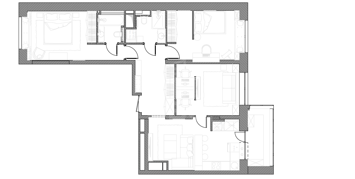 трехкомнатная квартира в Санкт-Петербурге по адресу: Дизельный проезд, 11, к 1