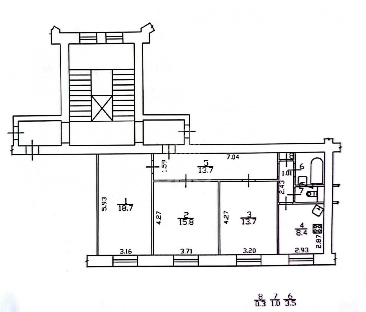 трехкомнатная квартира в Санкт-Петербурге по адресу: Московский проспект, 195