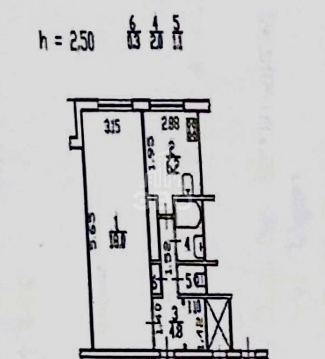 однокомнатная квартира в Санкт-Петербурге по адресу: Просвещения проспект, 14, к 2, литера А
