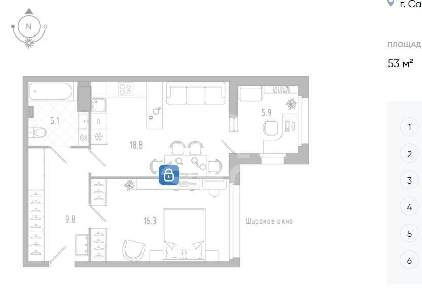 однокомнатная квартира в Санкт-Петербурге по адресу: Измайловский б-р., 4, к 2
