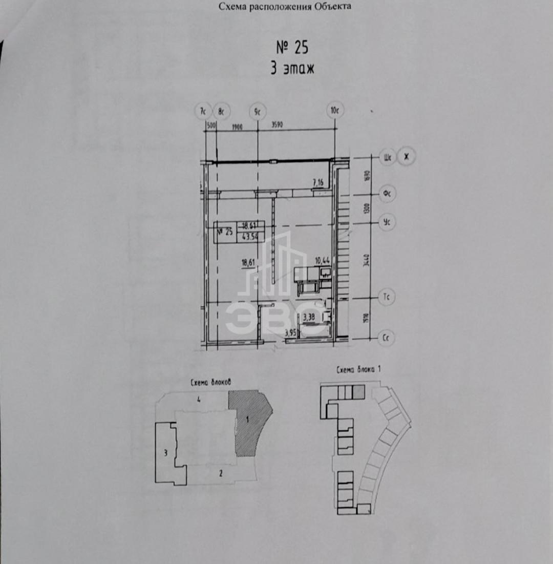 однокомнатная квартира в Санкт-Петербурге по адресу: Политехническая ул., 6, строение 1