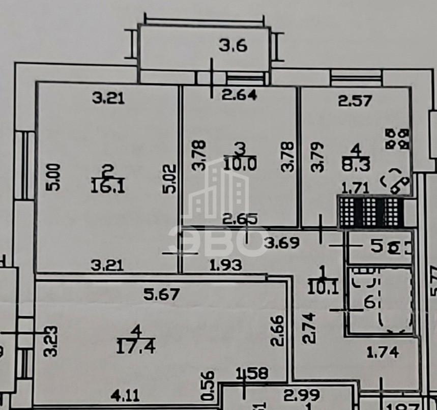 двухкомнатная квартира в Санкт-Петербурге по адресу: Русановская ул., 17, к 4, литера А