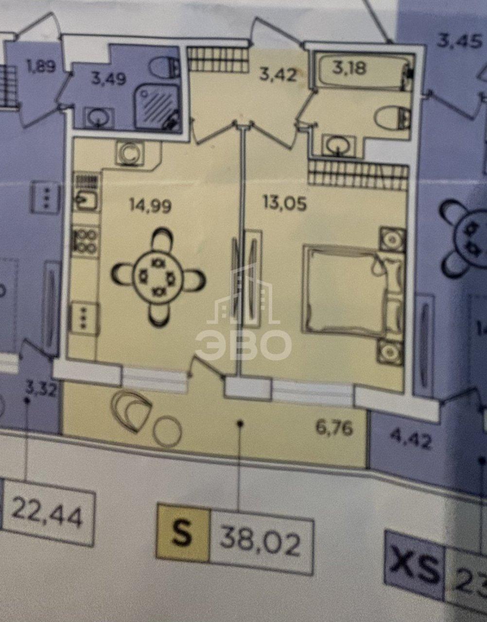 однокомнатная квартира в Санкт-Петербурге по адресу: Планерная ул., 87, к 1