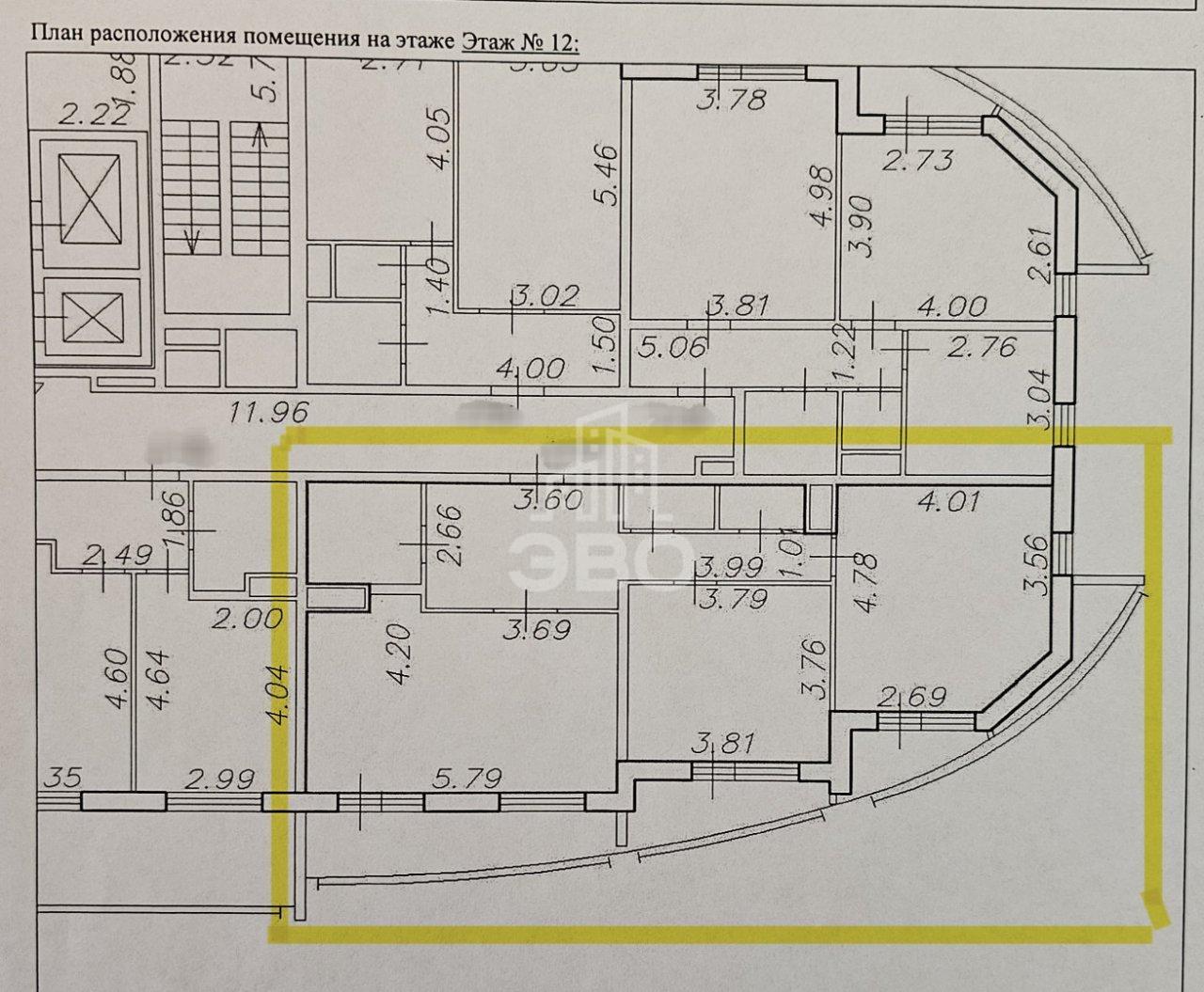 двухкомнатная квартира в Санкт-Петербурге по адресу: Европейский проспект, 11