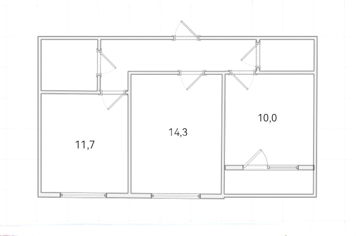 двухкомнатная квартира в Санкт-Петербурге по адресу: Пейзажная ул., 12