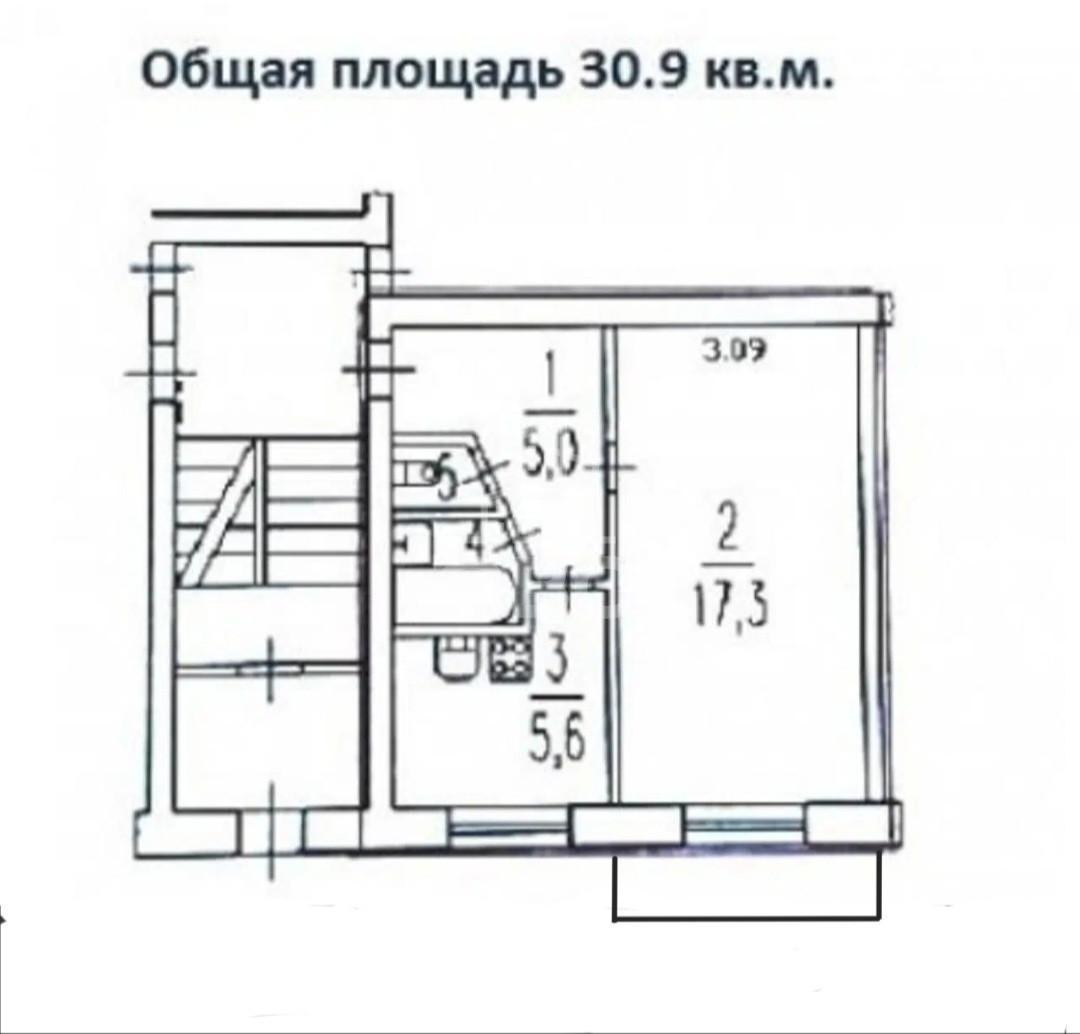 однокомнатная квартира в Санкт-Петербурге по адресу: Космонавтов проспект, 60, литера А