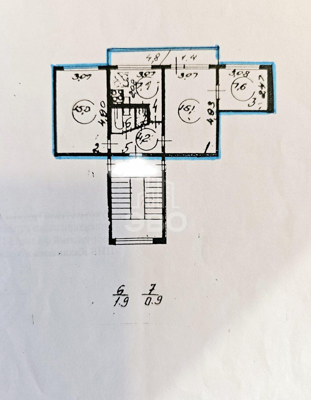 трехкомнатная квартира в Санкт-Петербурге по адресу: Науки проспект, 73, к 1, литера А