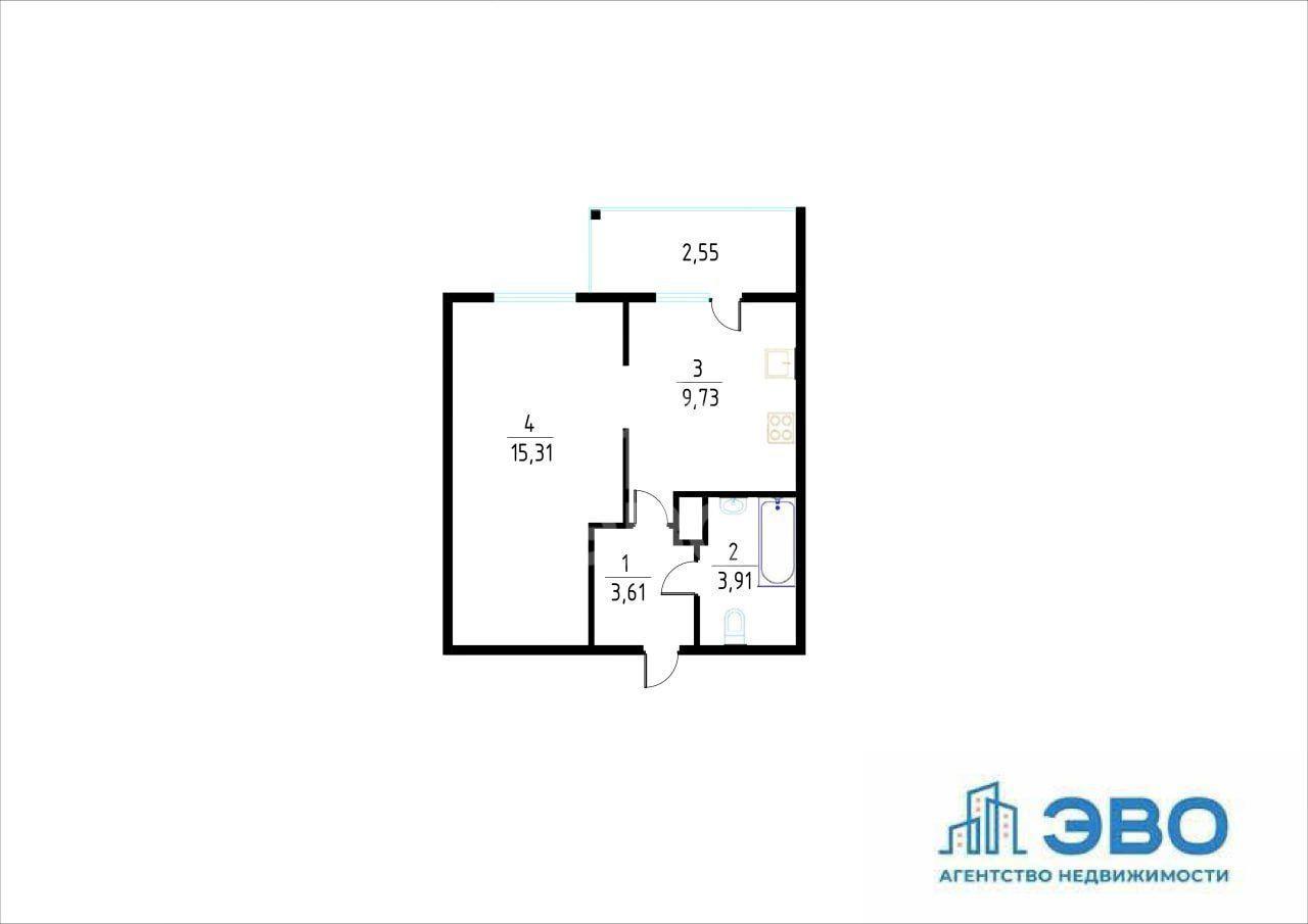 однокомнатная квартира в Санкт-Петербурге по адресу: Чехова ул., 41, к 1