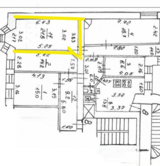 комната в Санкт-Петербурге по адресу: Херсонская ул., 19