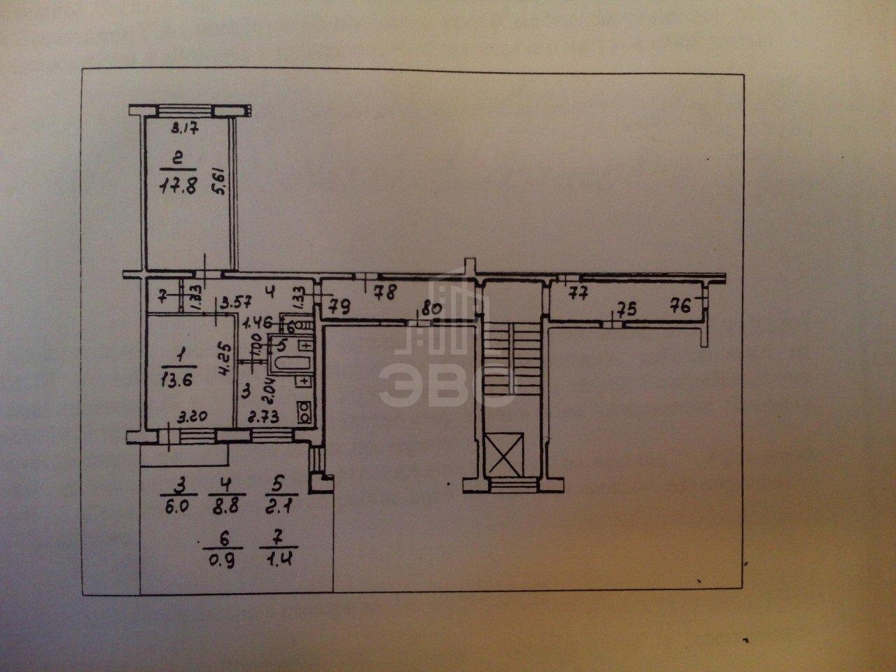 двухкомнатная квартира в Санкт-Петербурге по адресу: Витебский пр-кт., 29, к.2
