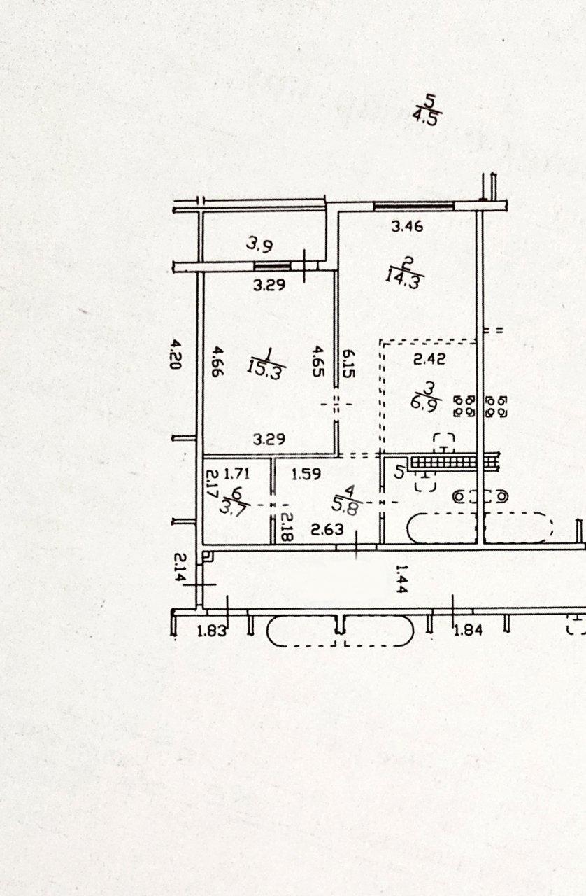 двухкомнатная квартира в Санкт-Петербурге по адресу: Мебельная ул., 49/92, литера А