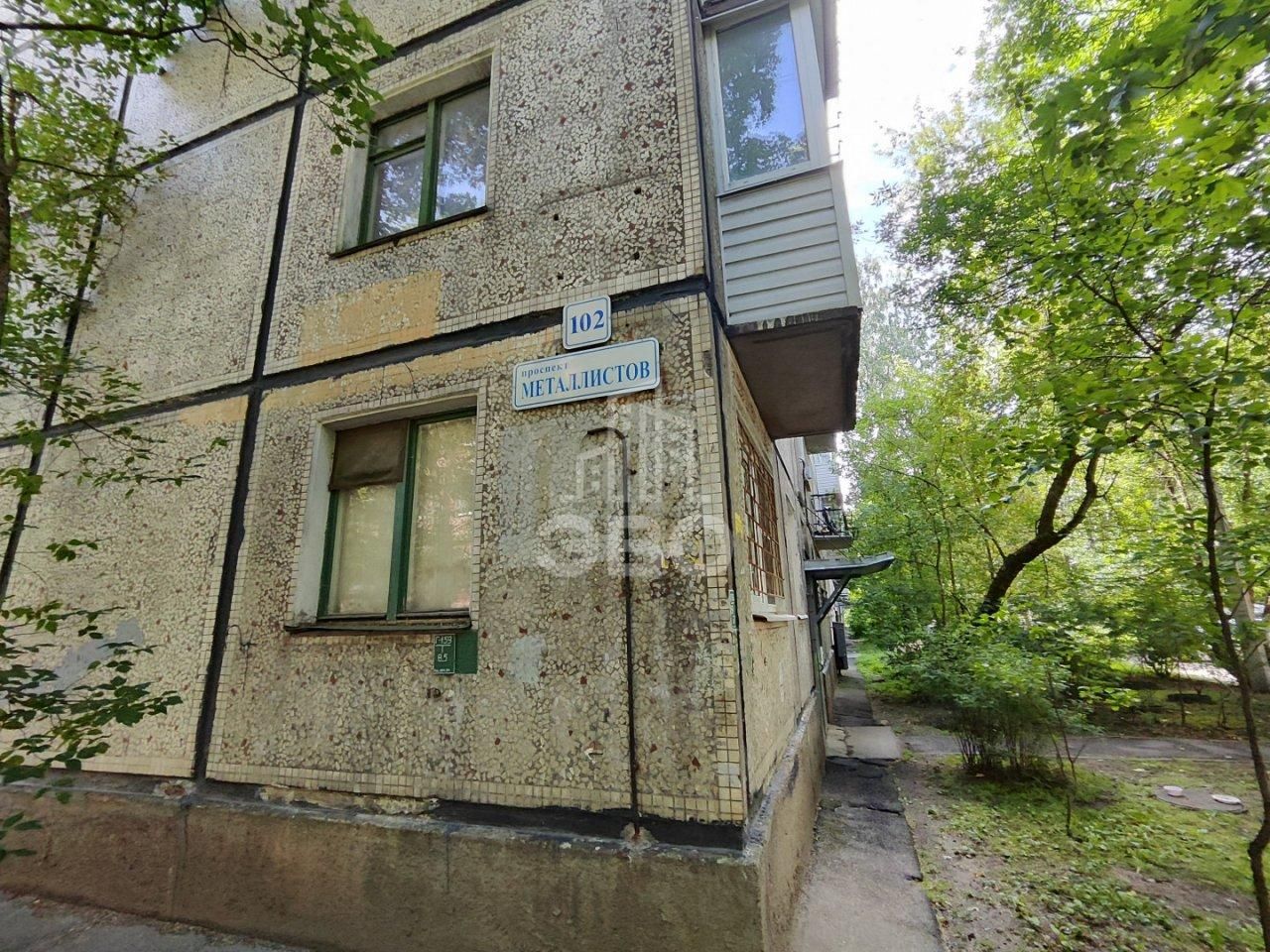 двухкомнатная квартира в Санкт-Петербурге по адресу: Металлистов проспект, 102, литера А