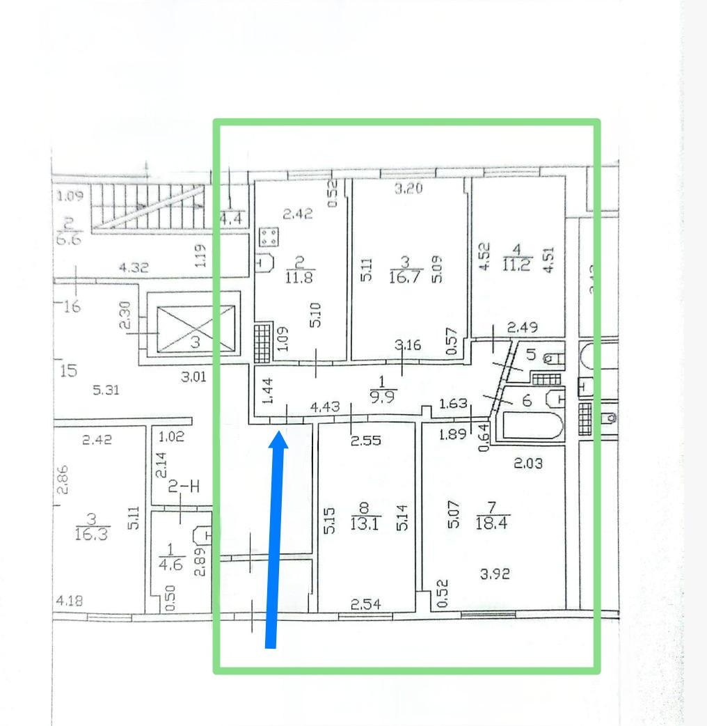 четырехкомнатная квартира в Санкт-Петербурге по адресу: Ропшинское ш., 3, к 2