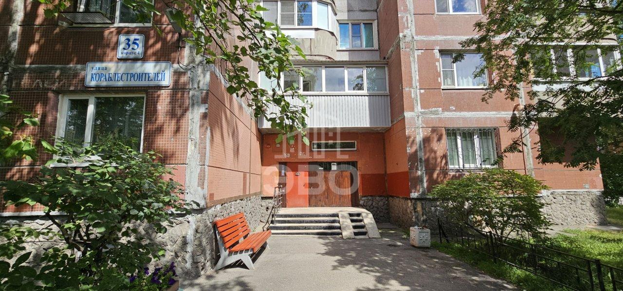 двухкомнатная квартира в Санкт-Петербурге по адресу: Кораблестроителей ул., 35, к 4