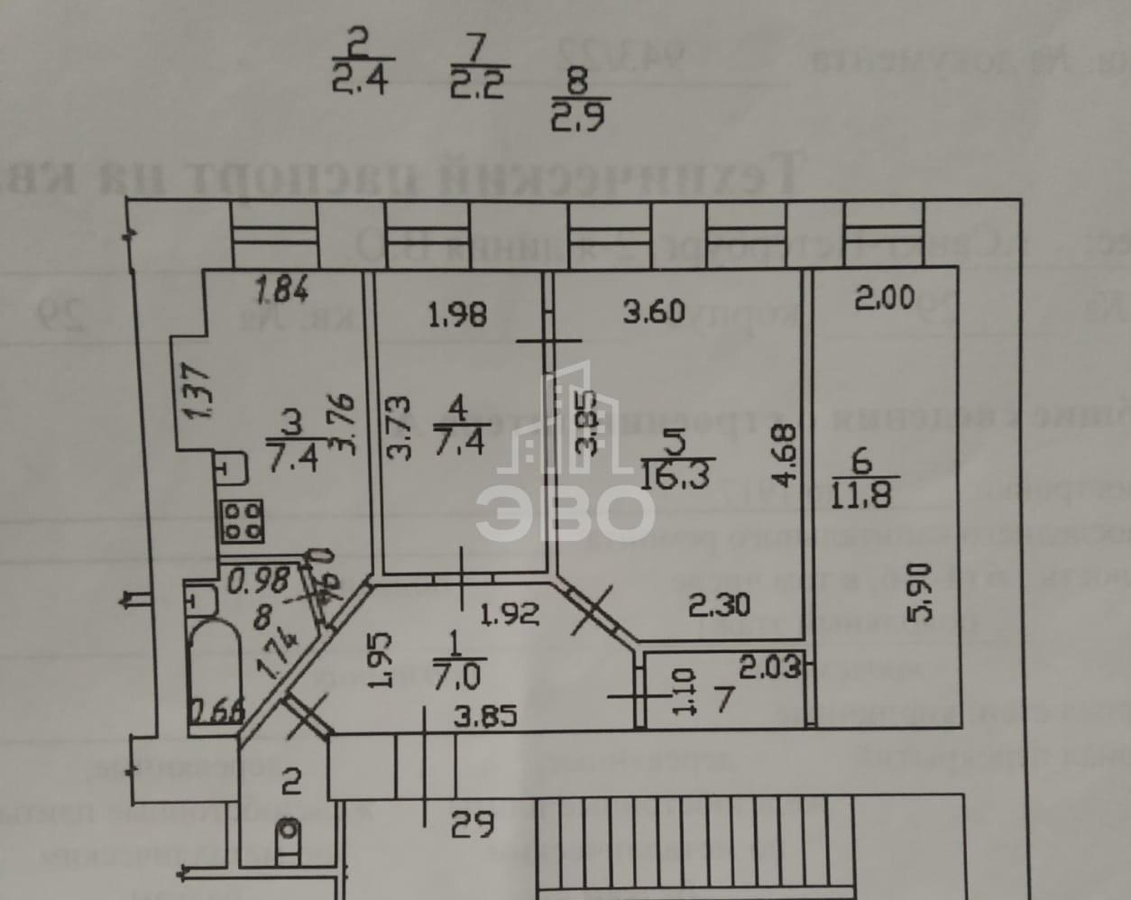 трехкомнатная квартира в Санкт-Петербурге по адресу: 2-я В.О. линия, 29