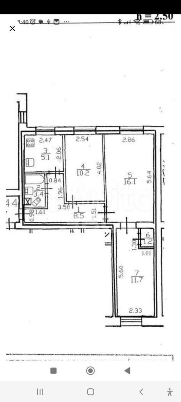 трехкомнатная квартира в Санкт-Петербурге по адресу: Ленинский проспект, 124