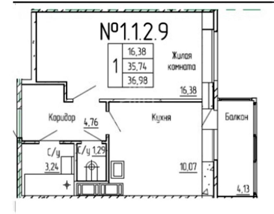 однокомнатная квартира в Санкт-Петербурге по адресу: Воронцовский б-р., 5, к 2