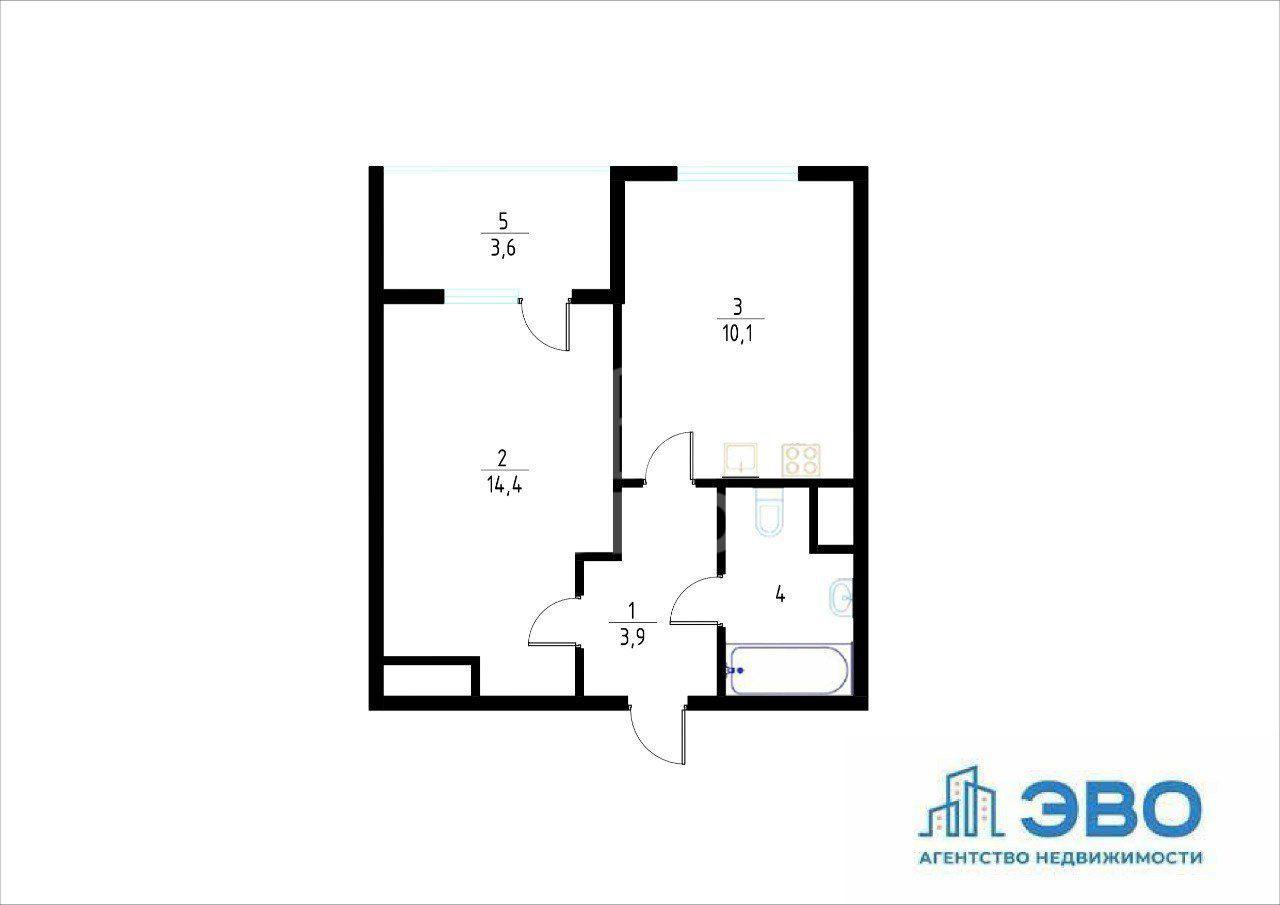 однокомнатная квартира в Санкт-Петербурге по адресу: Головнина б-р., 10, строение 1