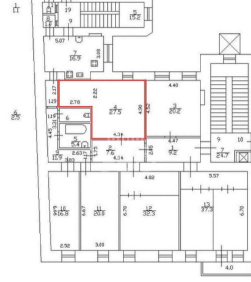 комната в Санкт-Петербурге по адресу: Бронницкая ул., 10, литера А