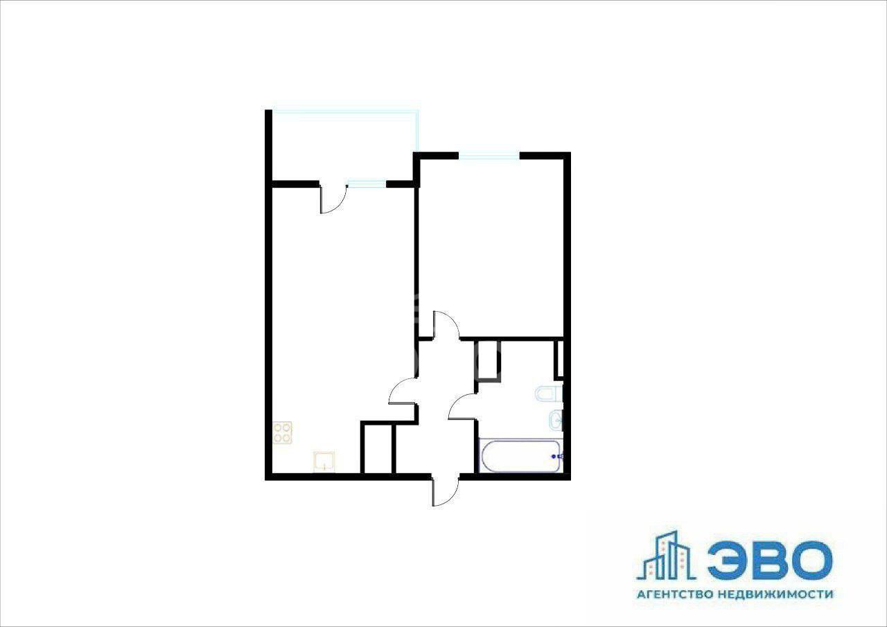 однокомнатная квартира в Санкт-Петербурге по адресу: Железнодорожный проспект, 14, к 1, строение 1