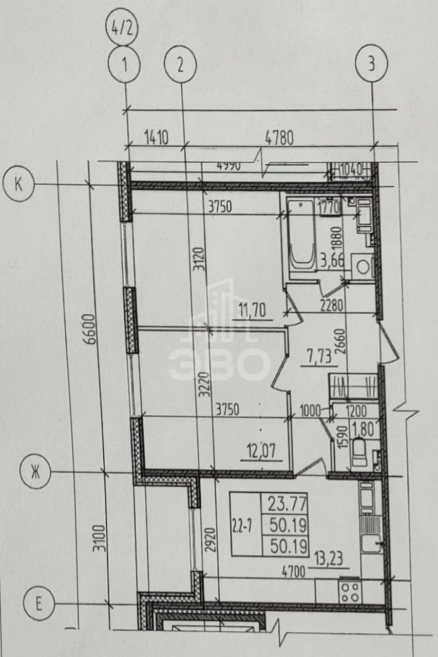 двухкомнатная квартира в Санкт-Петербурге по адресу: Тюльпанов ул., 2, к 1