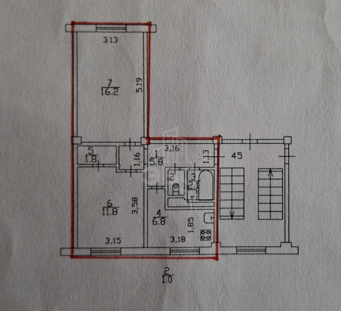 двухкомнатная квартира в Санкт-Петербурге по адресу: Шелгунова ул., 10
