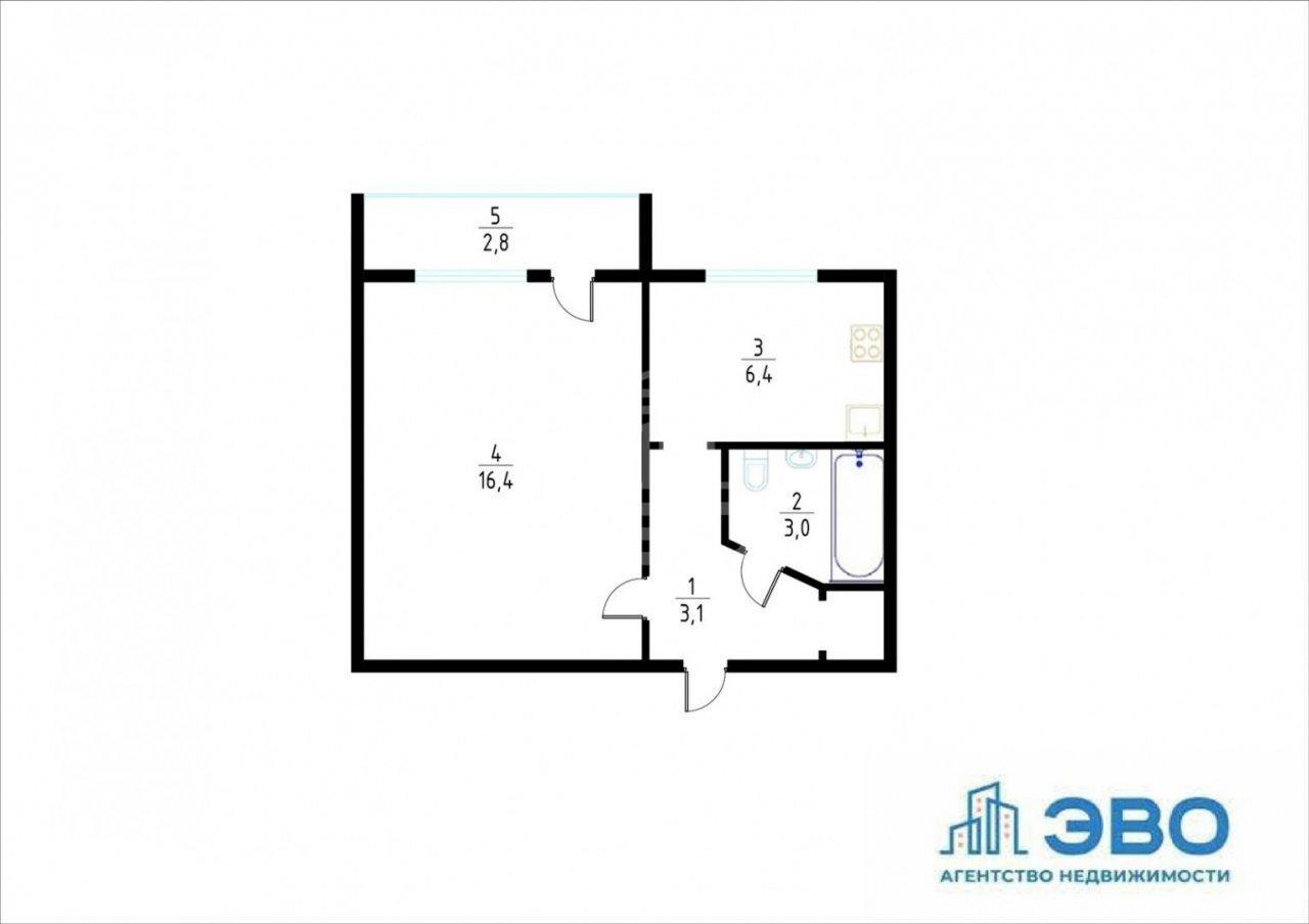 однокомнатная квартира в Санкт-Петербурге по адресу: Московское ш., 36