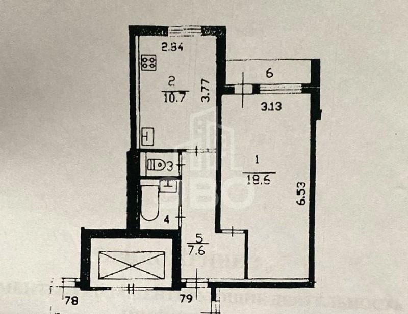 однокомнатная квартира в Санкт-Петербурге по адресу: Верхняя ул., 34