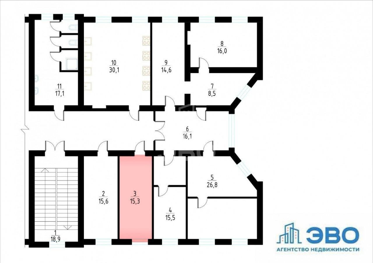 комната в Санкт-Петербурге по адресу: Нарвский проспект, 9, к 3