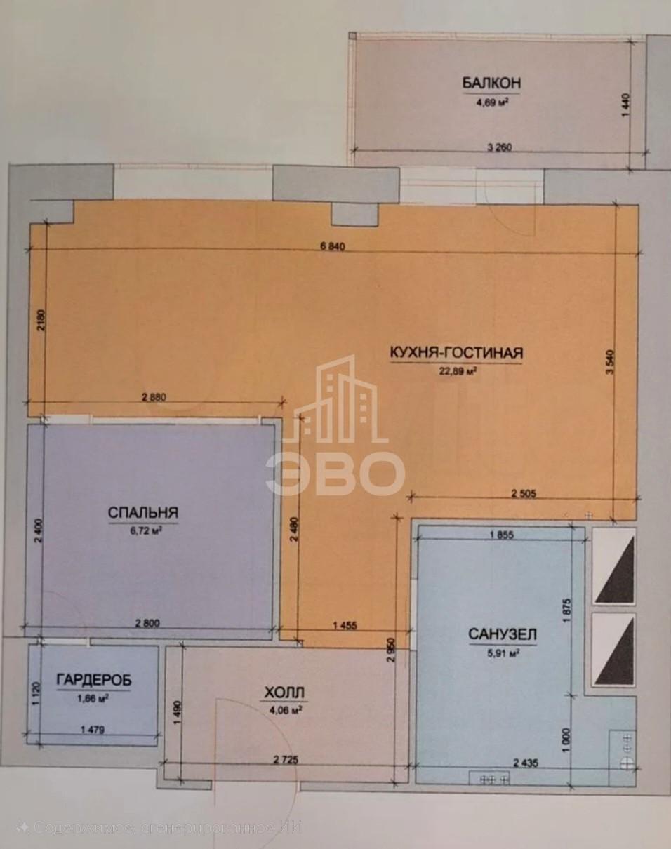 однокомнатная квартира в Санкт-Петербурге по адресу: Загребский б-р., 9