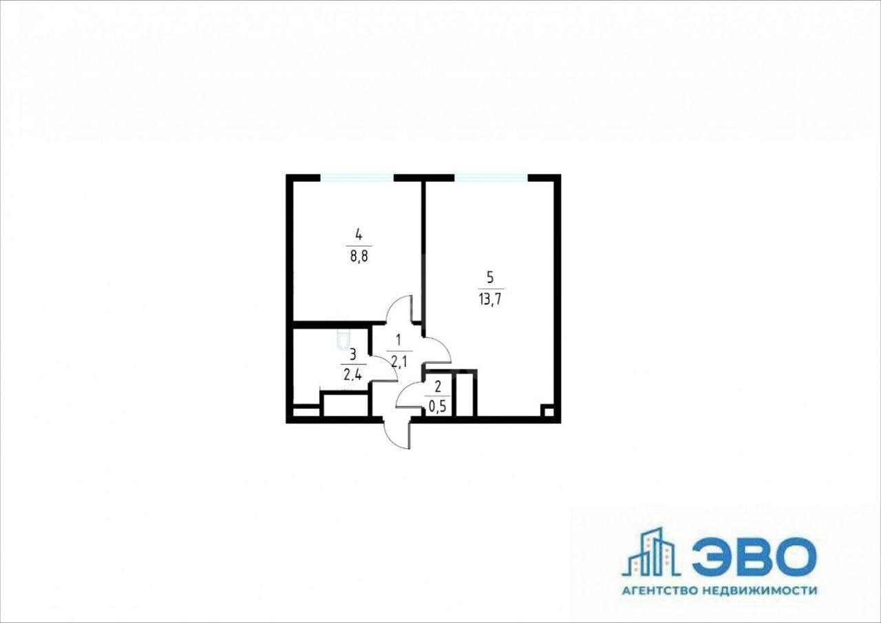 однокомнатная квартира в Санкт-Петербурге по адресу: Муринская дорога., 31, к 3, строение 1
