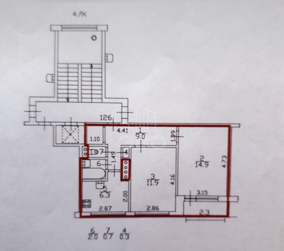 двухкомнатная квартира в Санкт-Петербурге по адресу: Пионерстроя ул., 6