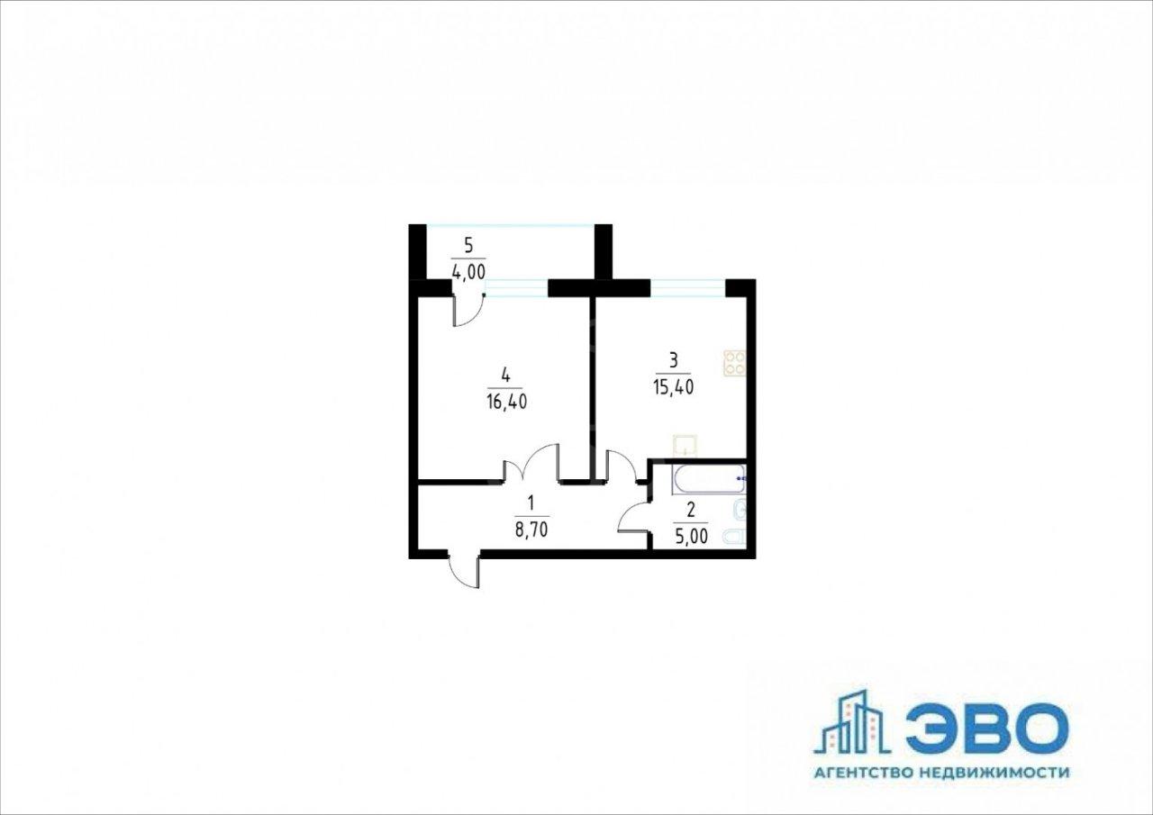 однокомнатная квартира в Санкт-Петербурге по адресу: Обуховской Обороны проспект, 70, к 4, строение 1