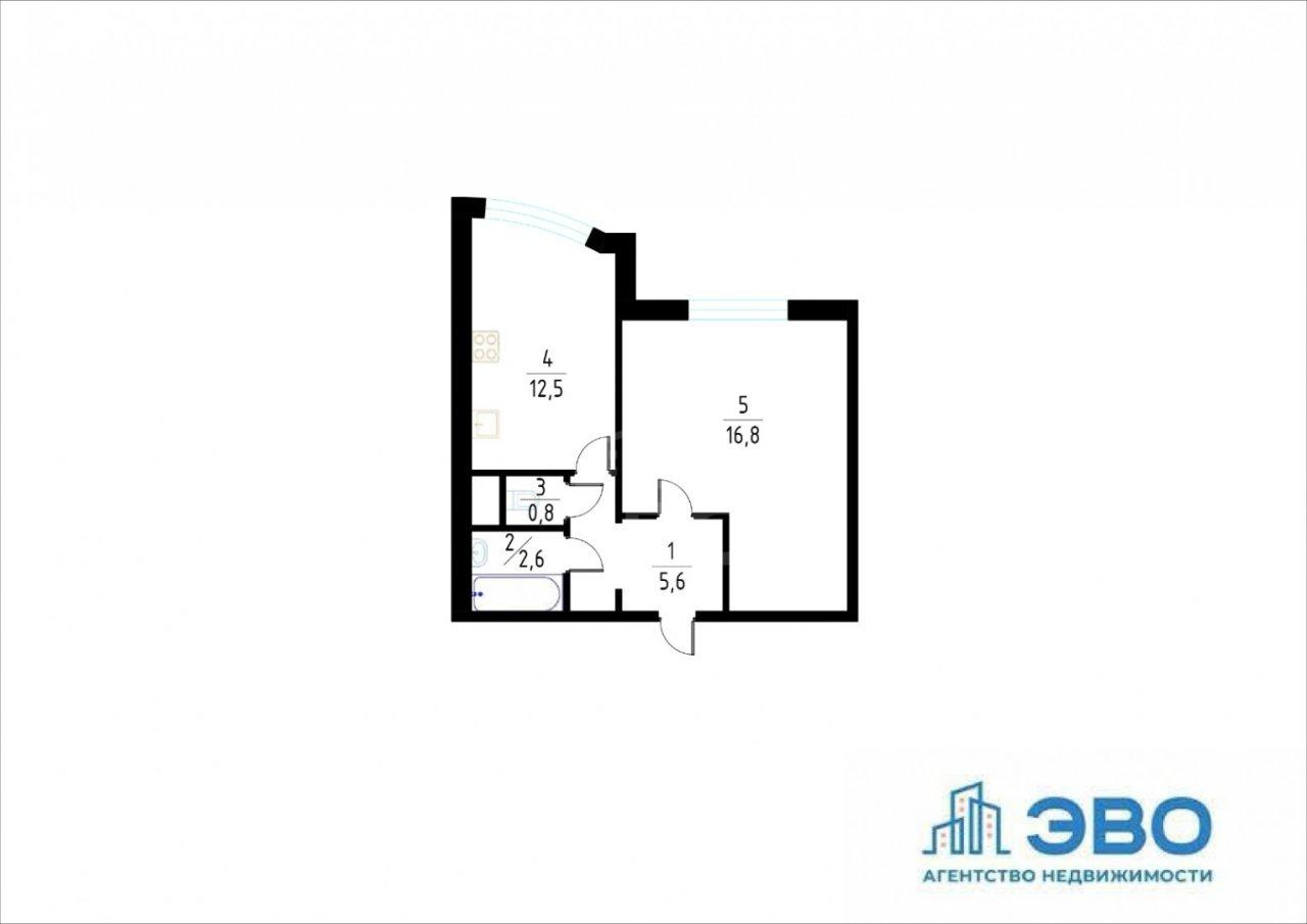 однокомнатная квартира в Санкт-Петербурге по адресу: Гатчинское ш., 8, к 2, литера А