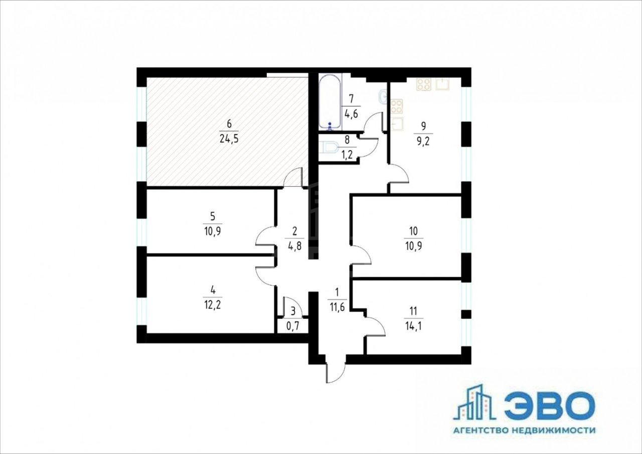 комната в Санкт-Петербурге по адресу: Марата ул., 60, к 7, литера а