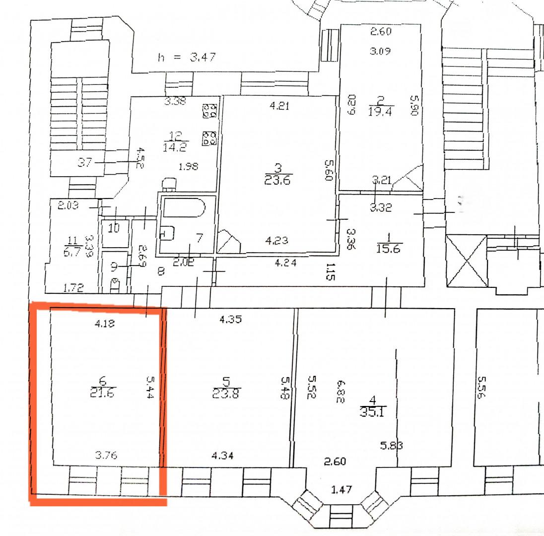 комната в Санкт-Петербурге по адресу: 9-я Советская ул., 11-13, литера А