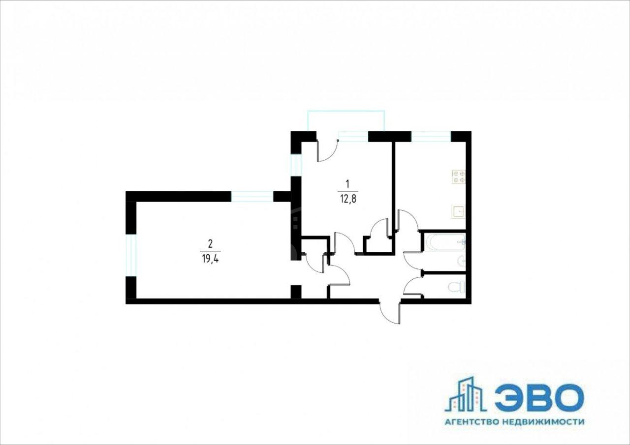 двухкомнатная квартира в Санкт-Петербурге по адресу: Будапештская ул., 38, к 4