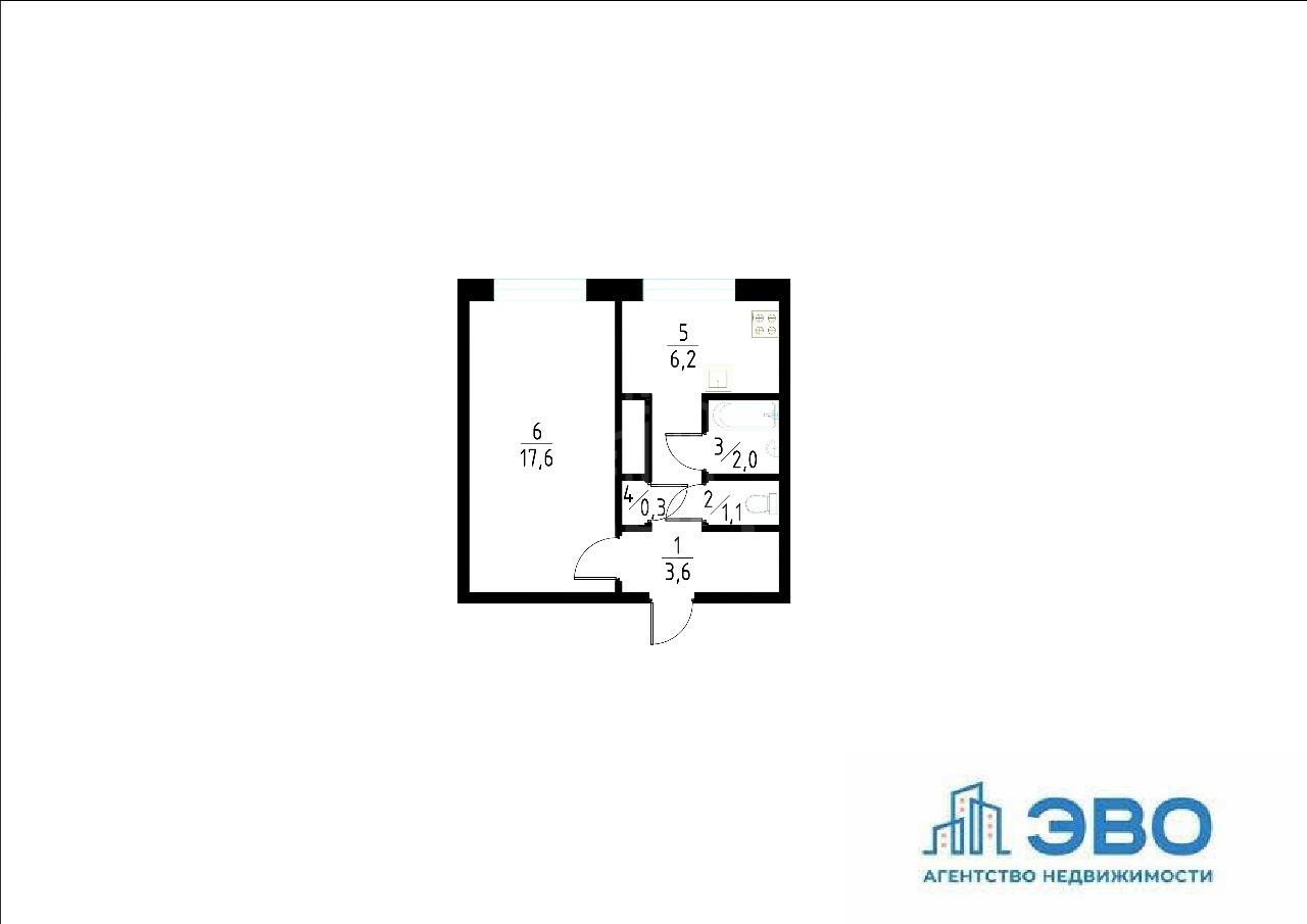 однокомнатная квартира в Санкт-Петербурге по адресу: Руднева ул., 3, к 2, литера А