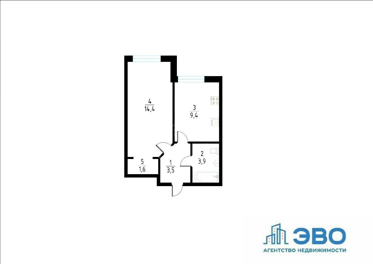 однокомнатная квартира в Санкт-Петербурге по адресу: Шоссе в Лаврики ул., 59, к 1