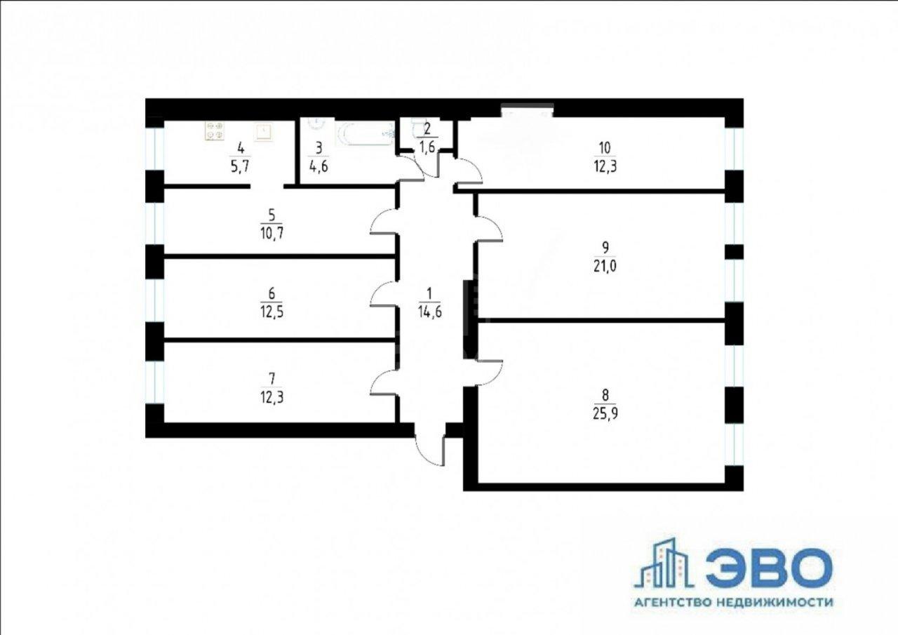 четырехкомнатная квартира в Санкт-Петербурге по адресу: Нейшлотский пер., 15Б