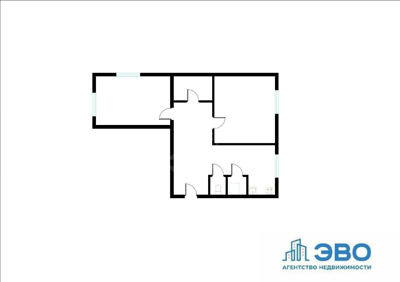 двухкомнатная квартира в Ленинградской области по адресу: Центральная ул., 8