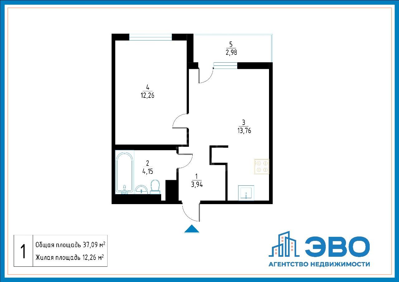 однокомнатная квартира в Санкт-Петербурге по адресу: Екатерининская ул., 23