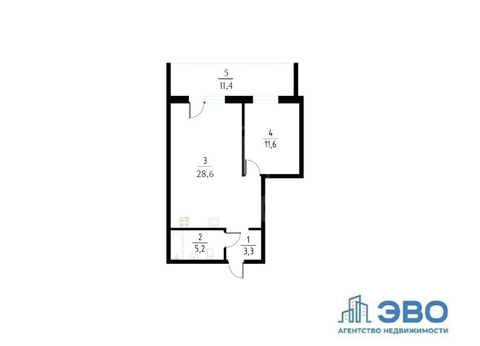 однокомнатная квартира в Санкт-Петербурге по адресу: Магнитогорская ул., 3, к 2, строение 1