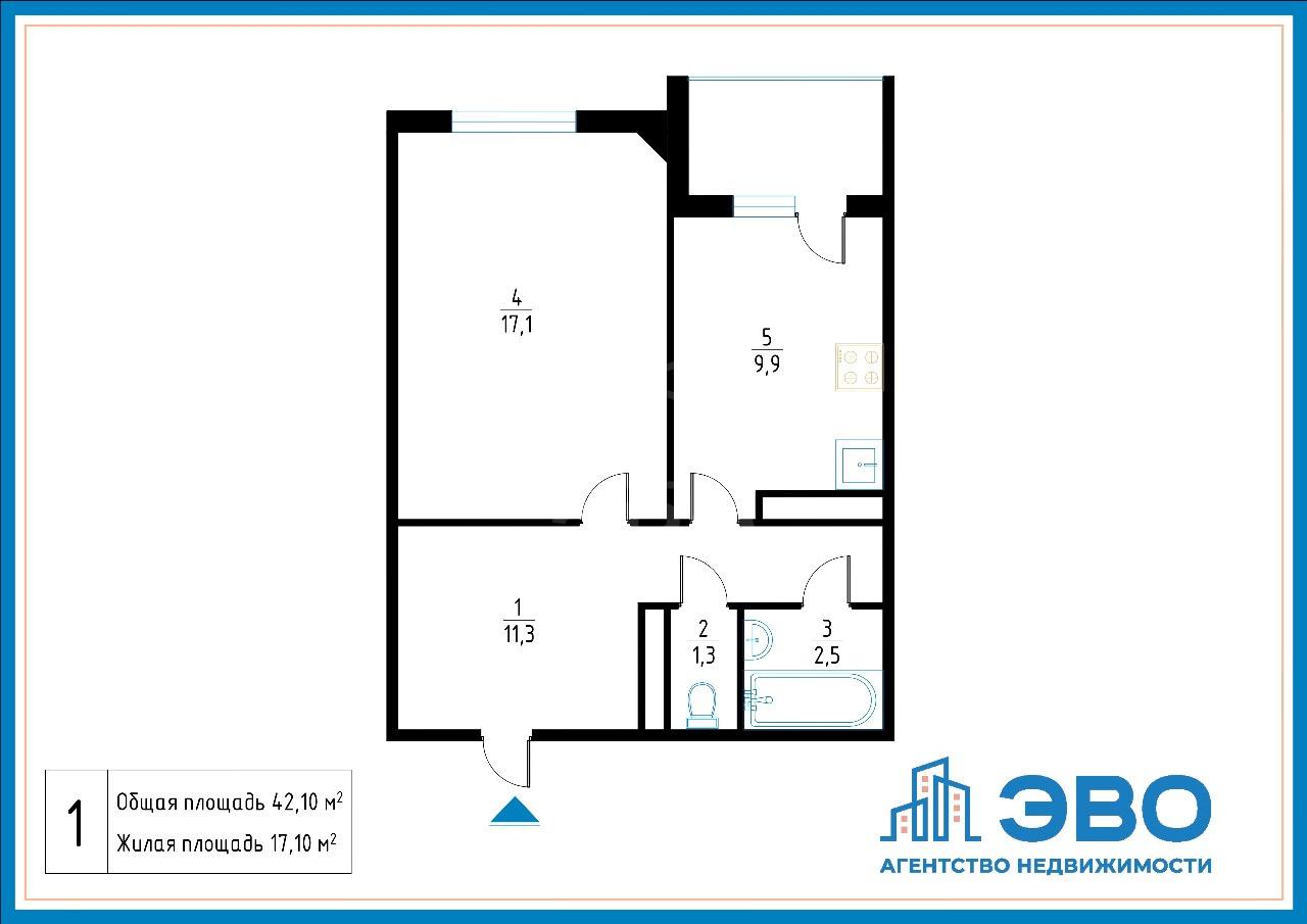 однокомнатная квартира в Санкт-Петербурге по адресу: Красносельское ш., 54, к 4