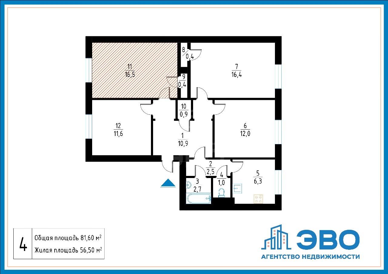 комната в Санкт-Петербурге по адресу: Тихорецкий проспект, 5, к 2