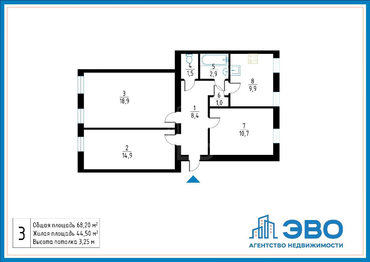 трехкомнатная квартира в Санкт-Петербурге по адресу: Достоевского ул., 16