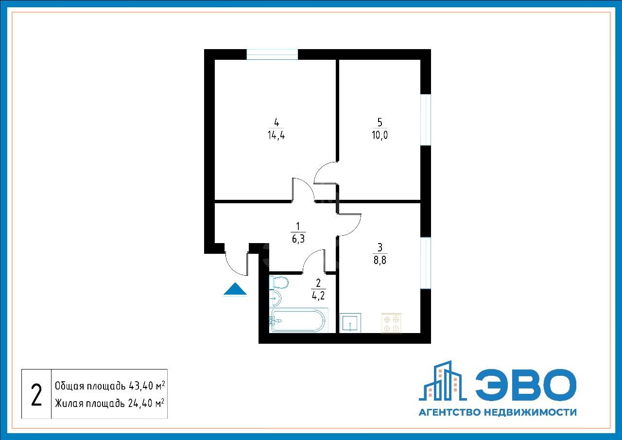 однокомнатная квартира в Санкт-Петербурге по адресу: Краснопутиловская ул., 16/13, литера А