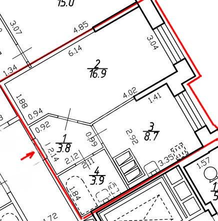 однокомнатная квартира в Санкт-Петербурге по адресу: Николая Рубцова ул., 11, к 1