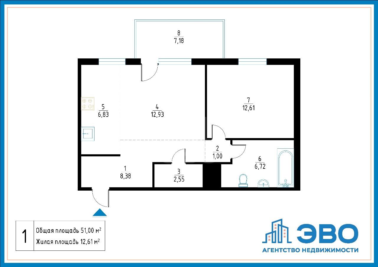 однокомнатная квартира в Санкт-Петербурге по адресу: Аптекарский пер., 18